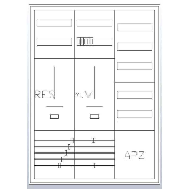 ABN - Zähler-Komplettschrank Zählerschrank S37ZA111 3Pkt 1Z 1R 1V 1APZ