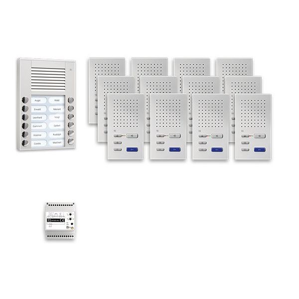 TCS Tür Control - Türsprech-Set Audio Außenstation Pack 12 PPAF12-EN/02 PES12 Tasten AP