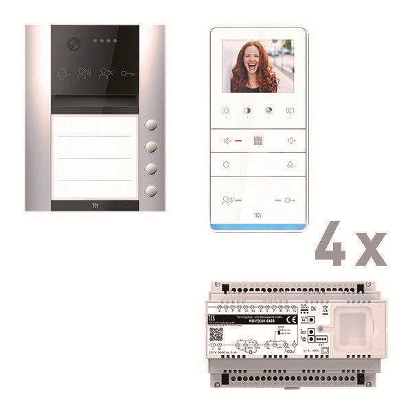 TCS Tür Control - Türsprech-Set video:pack AVA610104 PVAF041/003 IVW6511 4WE AP