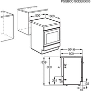 Electrolux AEG MDA - Herd Elektroherd CCB54493BW 50cm
