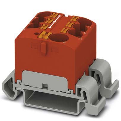 Phoenix Contact - Durchgangs-Reihenklemme Verteilerblock PTFIX10/6X4-NS35ARD − 8 Stück