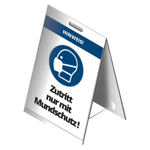 Cimco Werkzeuge - Warn-/Hinweisschild Dachaufsteller 182810 Zutritt m.Mundschutz