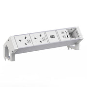 Bachmann - Multi-Tischsteckdose Steckdosenleiste 937.420 DESK2 ALU WHITE