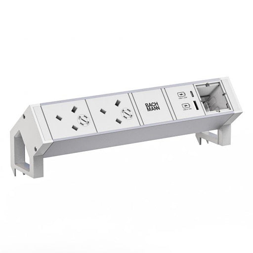 Bachmann - Multi-Tischsteckdose Steckdosenleiste 937.420 DESK2 ALU WHITE