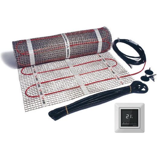 Danfoss - Elektrische Flächenheizung Dünnbett Heizmatten Set 140F1700 0,5 x 2,0 + Opti
