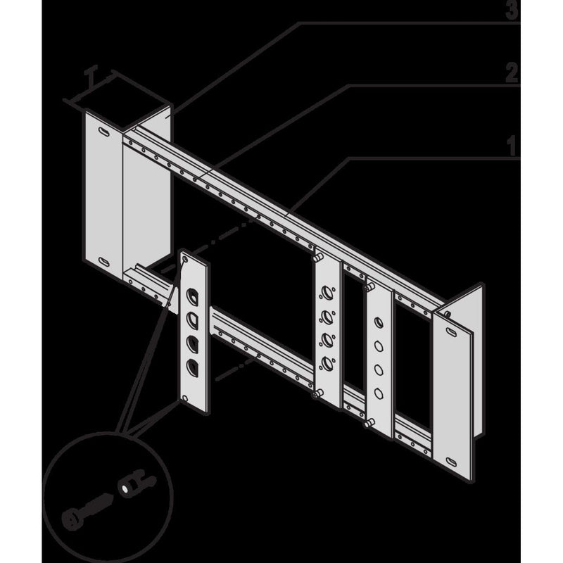 Schroff - Komponente für den Ausbau (Schaltschrank) Modulträger 19" 20118630 3HE, 40T