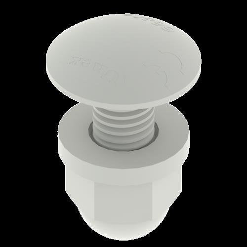 Unex - Maschinenschraube/Bolzen Schrauben M8x20 grau 66809-48 U48X DIN603 ISO8677 − 100 Stück