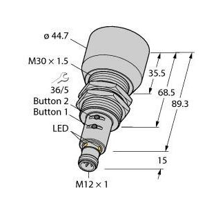 Turck - Ultraschall Taster Ultraschallsensor RU600U-M3 #1610041  − 1 Stück