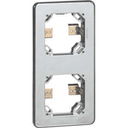 Peha - Abdeckrahmen Rahmen 2-fach alu D 372.69 AGU WU für UP-Geräte