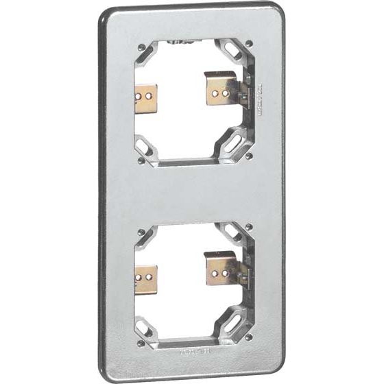 Peha - Abdeckrahmen Rahmen 2-fach alu D 372.69 AGU WU für UP-Geräte