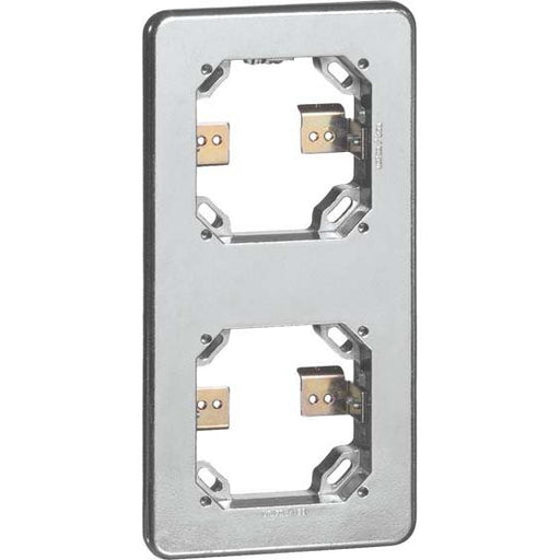 Peha - Abdeckrahmen Rahmen 2-fach alu D 372.69 AGU WU für UP-Geräte