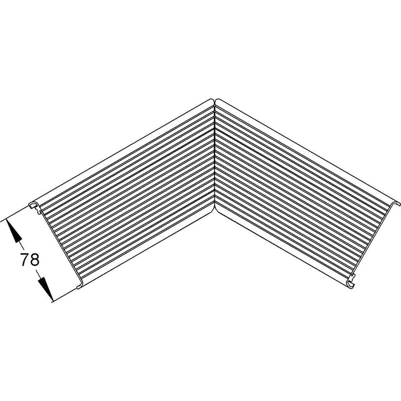 Niedax - Oberteil für Geräteeinbaukanal/Installationssäule Inneneckdeckel PDIAR 78 P (1Paar)