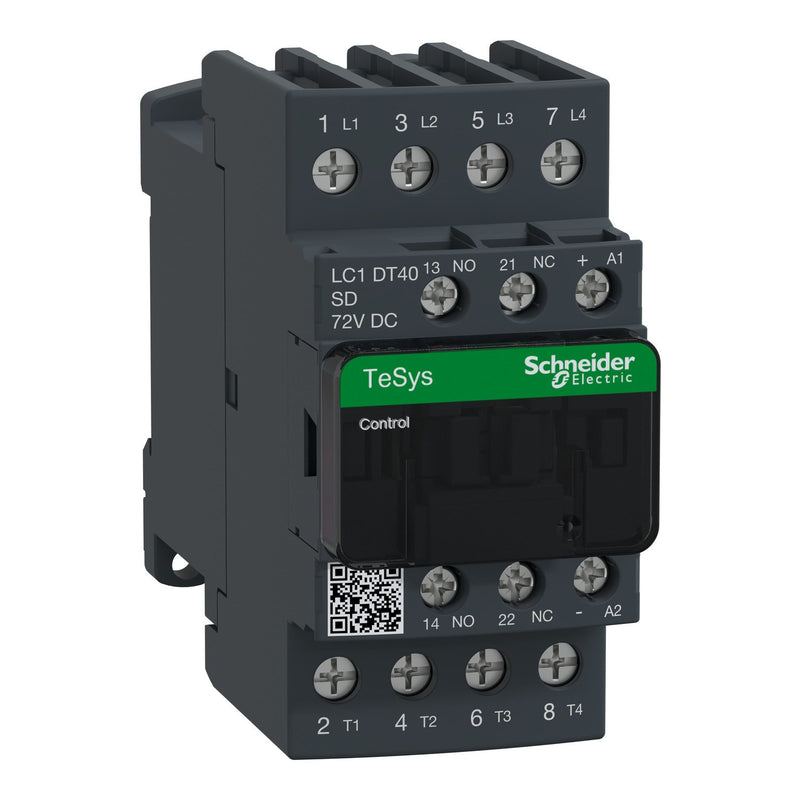 Schneider Electric - Leistungsschütz zum Schalten von Wechselstrom Leistungsschütz LC1DT40SD 4-polig, 1S, 1Ö