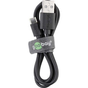 Goobay - Zubehör/Ersatzteile für Batterie/Akku/Ladegerät Sync/Ladekabel 45735 1m,max.480 Mbit/s,sw