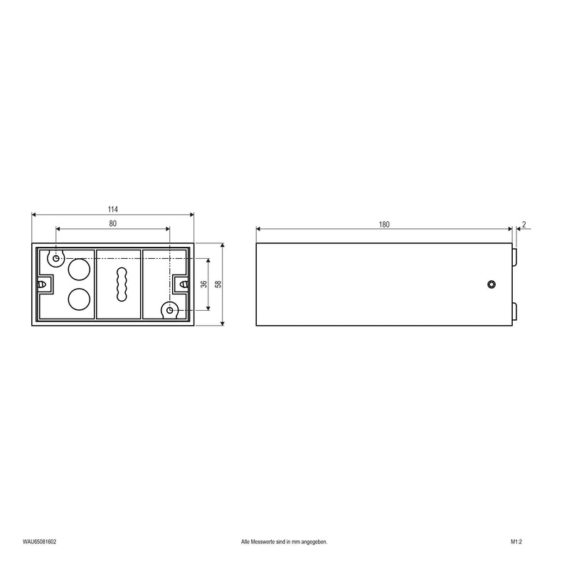 EVN Lichttechnik - Decken-/Wandleuchte LED-Wandleuchte WAU65081602 IP65