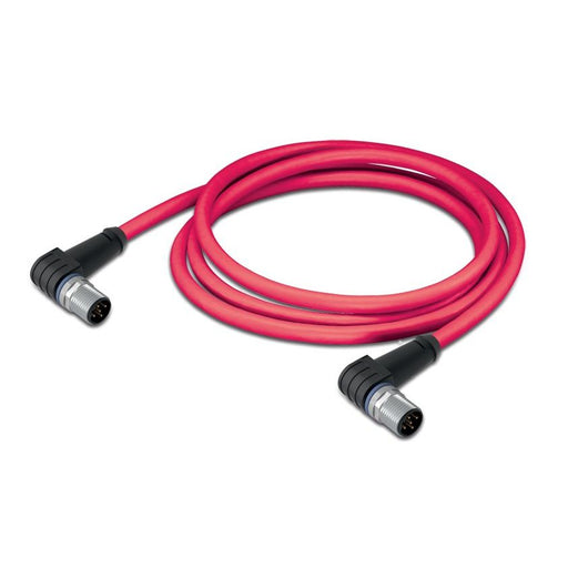 WAGO - Patchkabel Kupfer Industrie sercos Leitung M12D-Steck. 756-1604/060-100 wink.,M12D-St.,w.,rt − 1 Stück