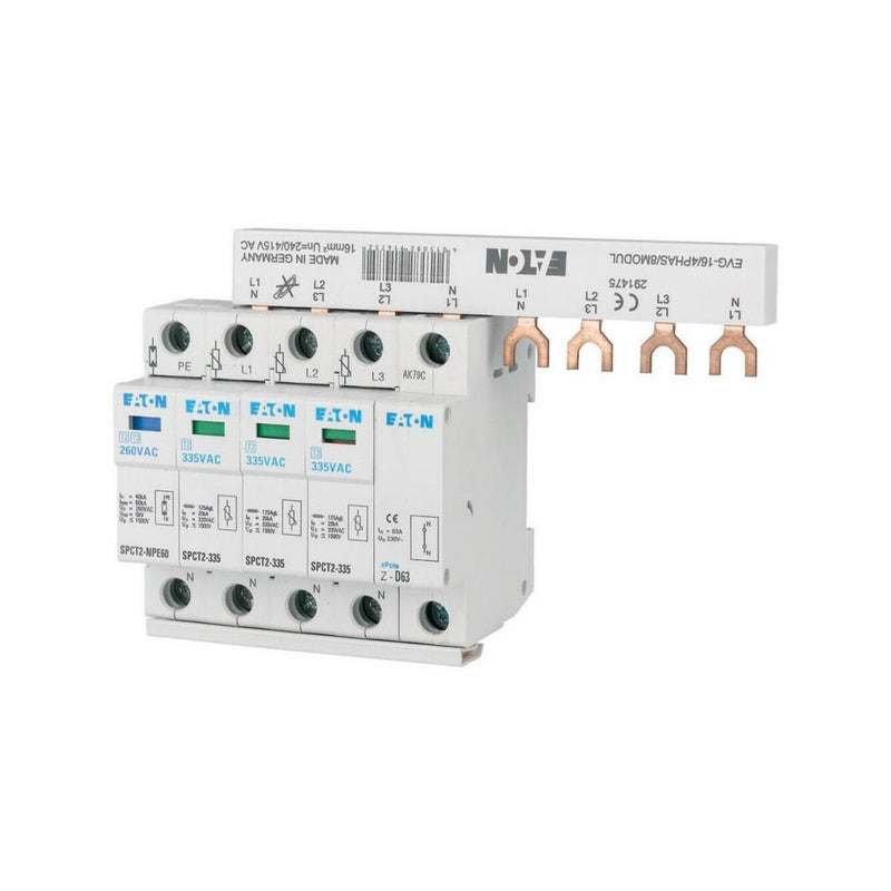 Eaton - Überspannungsableiter für Energietechnik/Stromversorgung Überspannungsableiter SPCT2-335-3+NPE/BB steckbar, 3p+N/BB