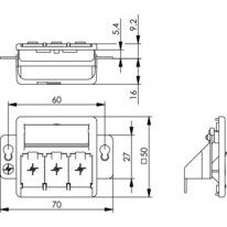 Telegärtner - Kommunikationsanschlussdose Kupfer Modul-Aufnahme designfähig 100021419 3fach aws UP50 leer − 5 Stück