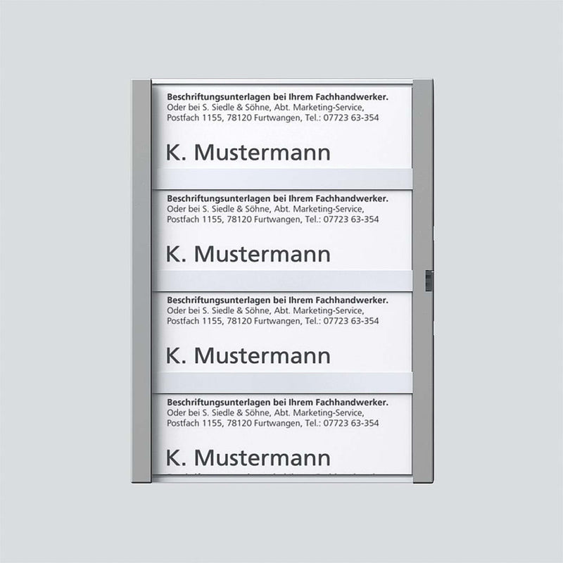 Siedle&Söhne - Zubehör/Ersatzteile für Türkommunikation Namensschild titan-met kpl 200029797-00 f.TM 612-4 TM