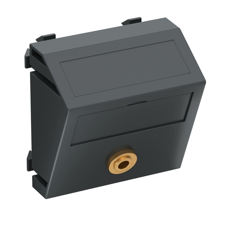 OBO Bettermann - Einsatz/Abdeckung für Kommunikationstechnik Multimediaträger MTS-MK L SWGR1 45x45mm sw-gr