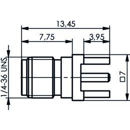 Telegärtner - Koax-Steckverbinder SMA-Buchse für LTP 50Ohm 100024720 TA, 905 − 5 Stück