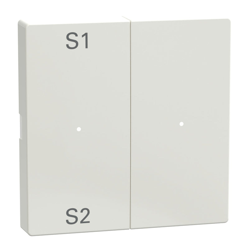 Merten - Abdeckung/Bedienelement für Installationsschalterprogramme Wippe pws/gl MEG5226-0319 2f,(Szene1/2,blank)