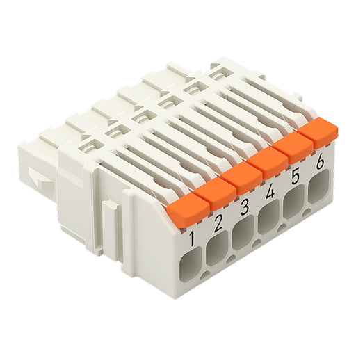 WAGO - Kabelsteckverbinder für Leiterplattensteckverbinder 1-Leiter-Federleiste,Hebel 2734-1116/327-9037 PushinCAGECLAMP,lgr − 25 Stück