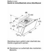 Bosch - Dunstabzugshaube Wandesse Schrägdesign DWJ91LT60