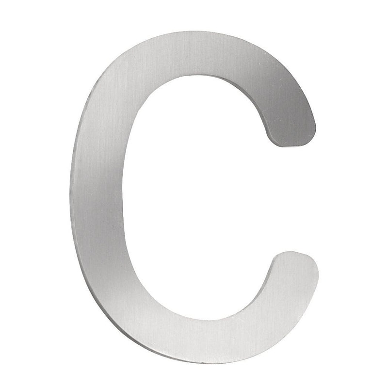 CMD Creativ - Beschriftung Buchstaben/Zahlen Hausnummer c Klein HN-c Edelstahl, 16 cm