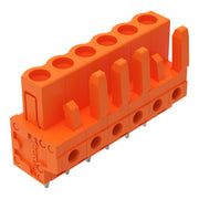 WAGO - Leiterplattensteckverbinder THT-Federleiste gerade 232-166 Maß 5,08mm,orange − 50 Stück