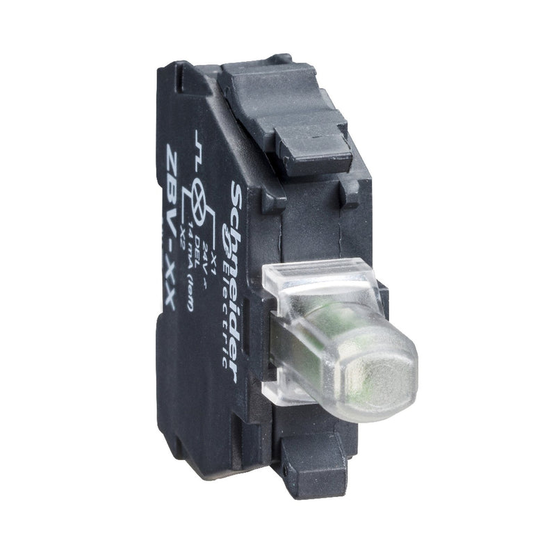 Schneider Electric - Lampenfassungsblock für Befehls- und Meldegeräte Lampenfassung ZBV18B1 m. LED-Modul, 24V − 5 Stück