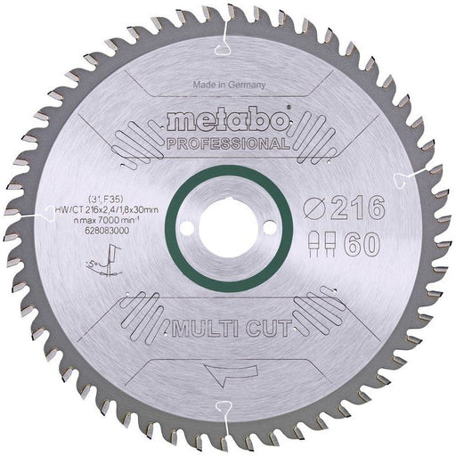 Metabowerke - Kreissägeblatt 628083000 HW/CT 216x30,60
