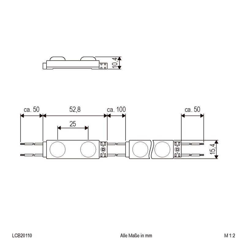 EVN Lichttechnik - LED-Modul 10er-Kette LCB20110 6500K IP67