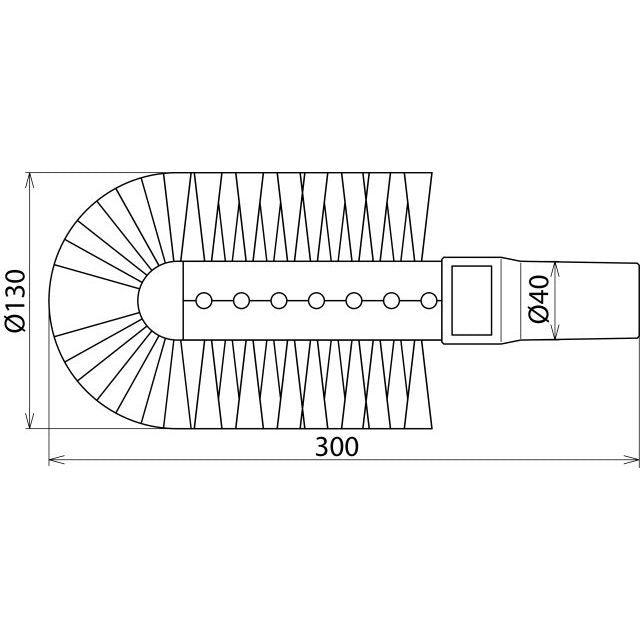 DEHN - Zubehör/Ersatzteile für Sicherheitsgeräte Stabbürste z. Absaugen STB 120 MS D 120/L 250mm