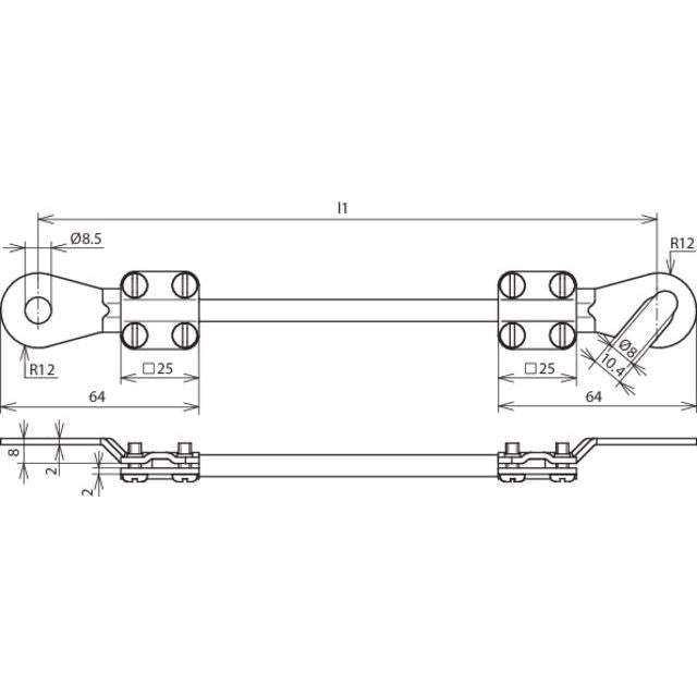 DEHN - Zubehör/Ersatzteile für Erdung und Blitzschutz Erdungsleitung EL10L205M #410420 10mm2/L 2,0m schw.