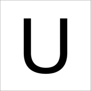 RZB - Beschriftung Buchstaben/Zahlen Buchstabe "U" 99223.013.U 120mm