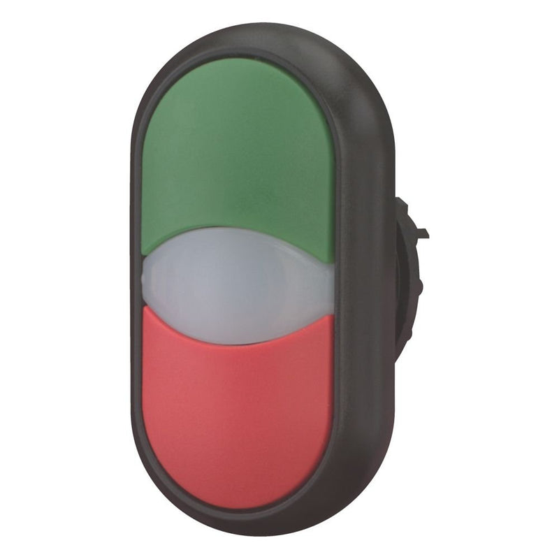 Eaton - Frontelement für Drucktaster Doppeldrucktaste M22S-DDL-GR beleuch., blanko − 5 Stück