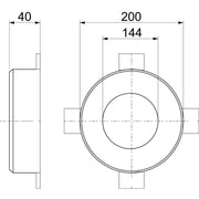 OBO Bettermann - Brandmanschette für Rohre Rohrmanschette TCX-140 200x40mm gr