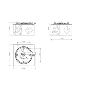 RP-Technik - Sicherheitsleuchte LED-Rettungszeichenleuchte WHXD411SC EB 1h, SC