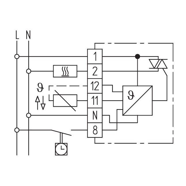 Eberle Controls - Raumthermostat/Uhrenthermostat Raumtemperaturregler RTRt-E 52580 230VAC,50/60Hz