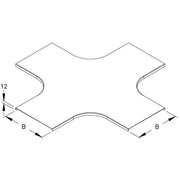 Niedax - Deckel Kreuzstück für Kabeltragsystem Deckel für Kreuzung RKSCD 300 S Breite 305,5mm