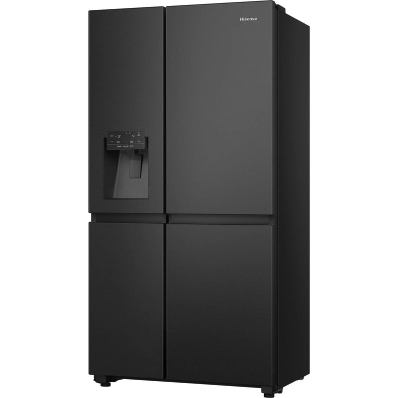 Hisense - Kühl-/Gefrierkombination Kühl/Gefrierkombi SbS RS818N4TFC black steel look