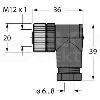 Turck - Rundsteckverbinder, feldkonfektionierbar (Industriesteckverbinder) Rundsteckverbinder B8281-0 konfektionierbar