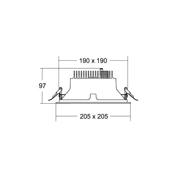 Brumberg Leuchten - Downlight/Strahler/Flutlicht LED-Einbaudownlight 230 V 40644175 3500K, 57Gr