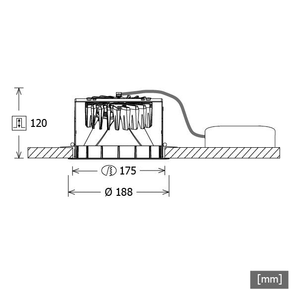 LTS Licht&Leuchten - Downlight/Strahler/Flutlicht LED-Einbauleuchte FLIR320.2040.01DALws 4000K DALI ws