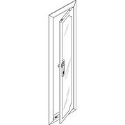 ABN - Tür/Bedientableau (Schaltschrank) Blendrahmen mit Sichttüre GBRU16TS f.Flachvert.,1x6reih