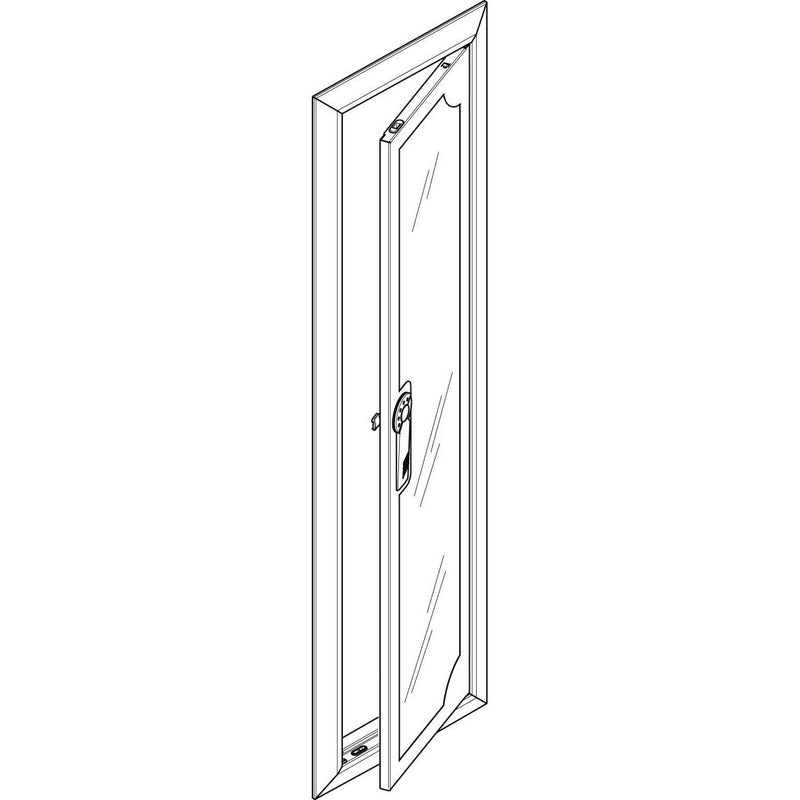ABN - Tür/Bedientableau (Schaltschrank) Blendrahmen mit Sichttüre GBRU16TS f.Flachvert.,1x6reih