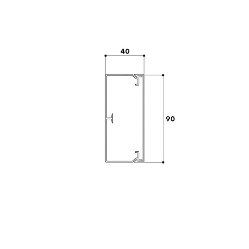 GGK - Leitungsführungskanal LFG-Kanal 40x90 ws 1071 − 2 Meter