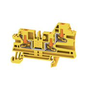Weidmüller - Durchgangs-Reihenklemme Klemme AL3C 2.5 YL PUSH IN, 2.5 mm² − 50 Stück