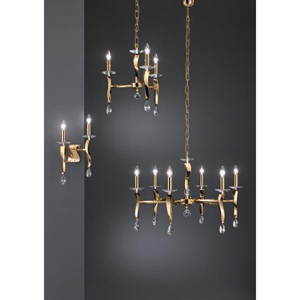 Brumberg Leuchten - Decken-/Wandleuchte Wandleuchte Girata 00809042 2Lp. E14/40W, gold